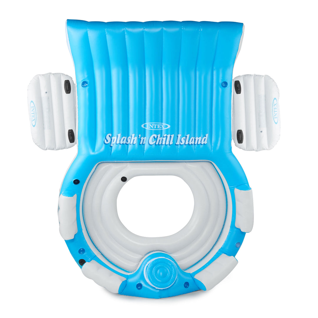 Intex 7-Person Inflatable Island Pool Lake Raft Lounger for Adults (2 Pack) - VMInnovations