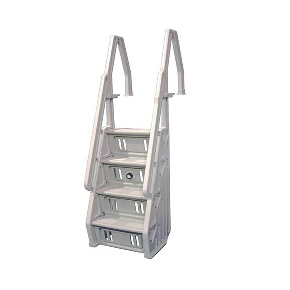 Vinyl Works IN Deluxe 32 Inch Adjustable Step Above Ground Pool Ladder (Used) - VMInnovations
