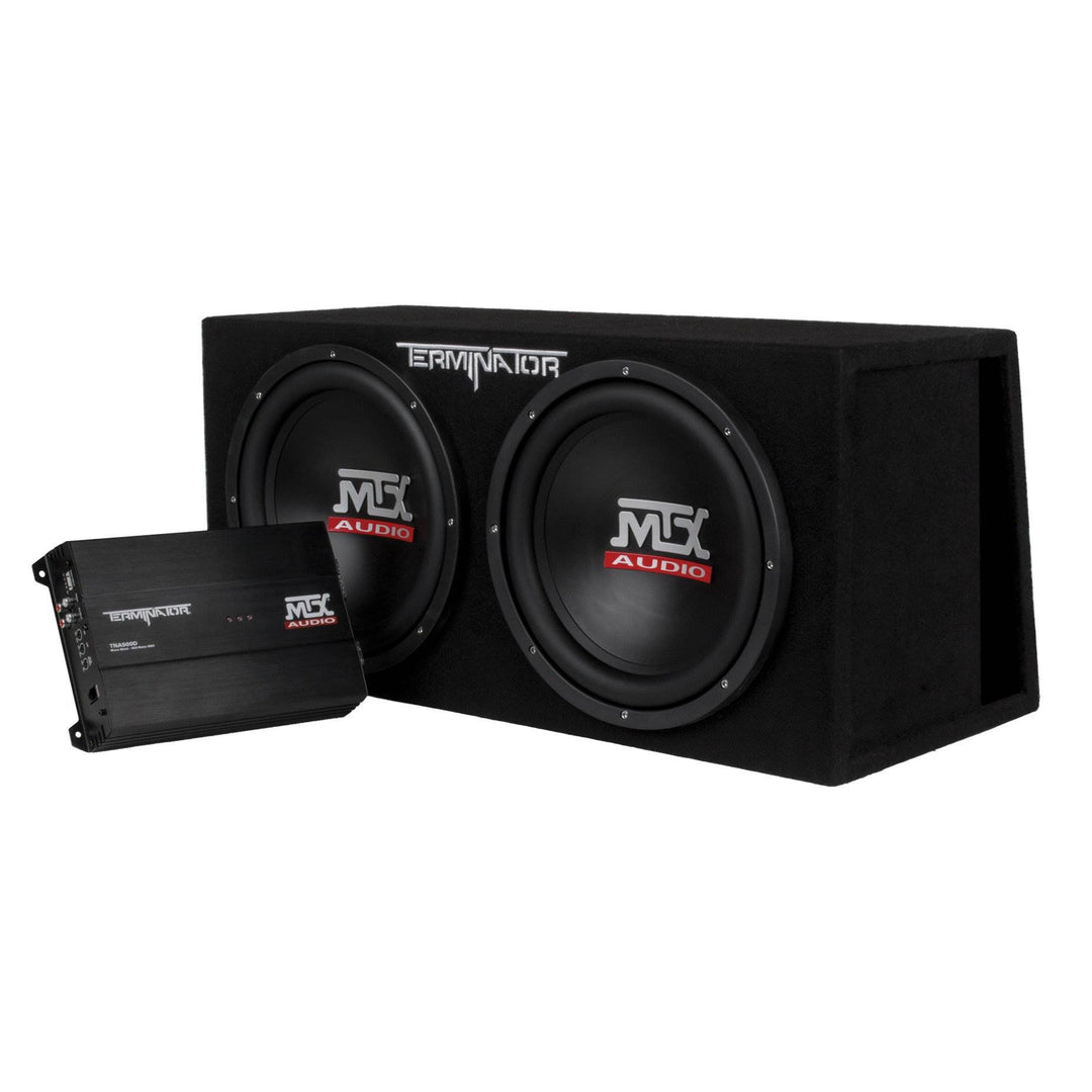 MTX 12-Inch 2000-Watt Dual Loaded Subwoofer Enclosure with Amplifier (Open Box) - VMInnovations