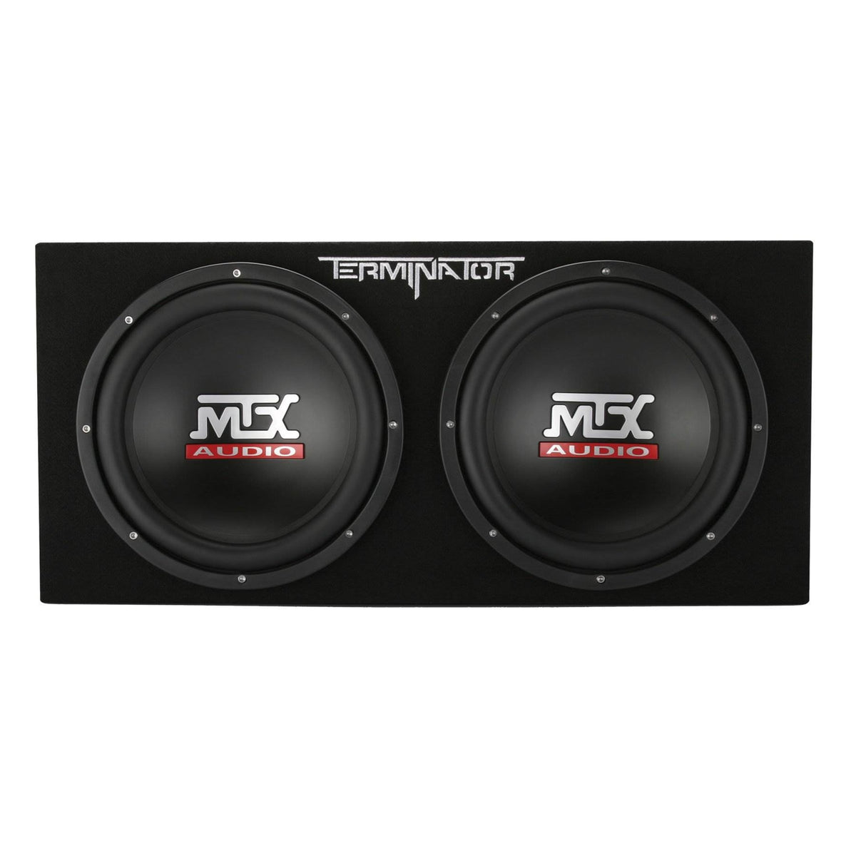 MTX 12" Subwoofer Enclosure and Amplifier with QPower Super Flex Wiring Amp Kit