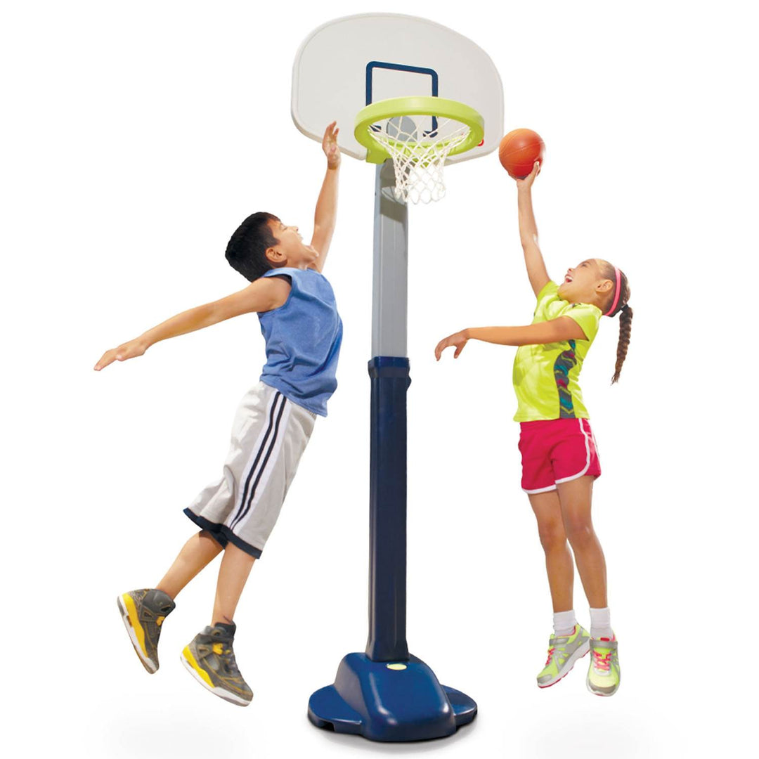 Little Tikes Adjust 'n Jam Pro Basketball Hoop Toy with Weighted Base (Open Box)