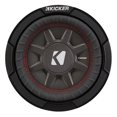 Kicker CompRT Single 6.75 Inch 300 Watt Max 1 Ohm Shallow Slim Car Subwoofer