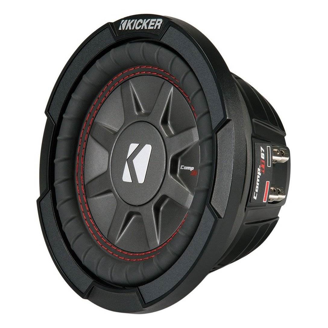 Kicker CompRT Single 6.75 Inch 300 Watt Max 1 Ohm Shallow Slim Car Subwoofer