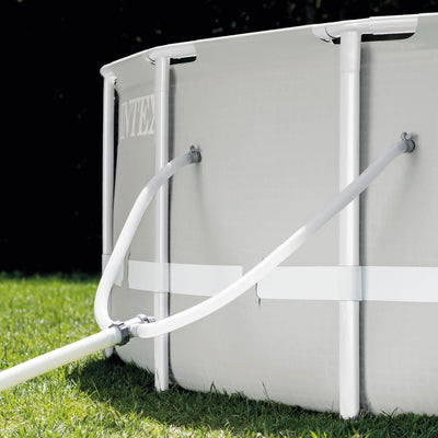 Intex 18ft x 48in Frame Above Ground Swimming Pool Set w/ Pump & Chlorine Tabs