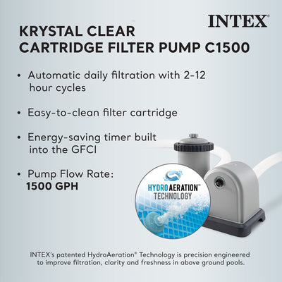 Intex Prism Frame Above Ground 18' x 48" Pool Set w/ 6 Replacement Filters - VMInnovations