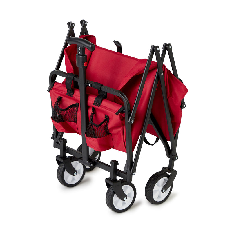 Seina Manual Steel Compact Folding Outdoor Utility Cart, Red (Used)