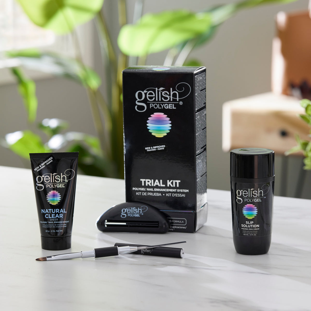 Gelish Professional Salon PolyGel Trial Kit & Fantastic Four Gel Nail Polish Kit
