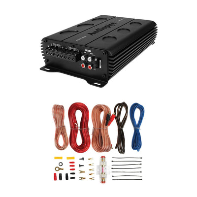Audiopipe APMI-4080 1200W Amp Car Audio Speaker Amplifier + 8-Gauge Wiring Kit