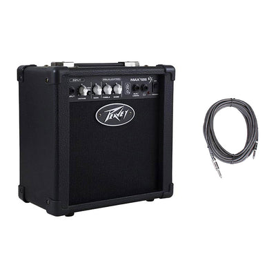 Peavey Max 126 6.5" Compact Vented 10W Bass Guitar Combo Amp + 10' Cable