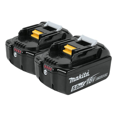 Makita BL1850B 18-Volt LXT Compact Lithium-Ion 5.0Ah Tool Battery Pack (Pair)