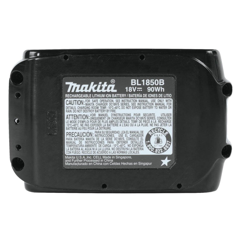 Makita BL1850B 18-Volt LXT Compact Lithium-Ion 5.0Ah Tool Battery Pack (Pair)