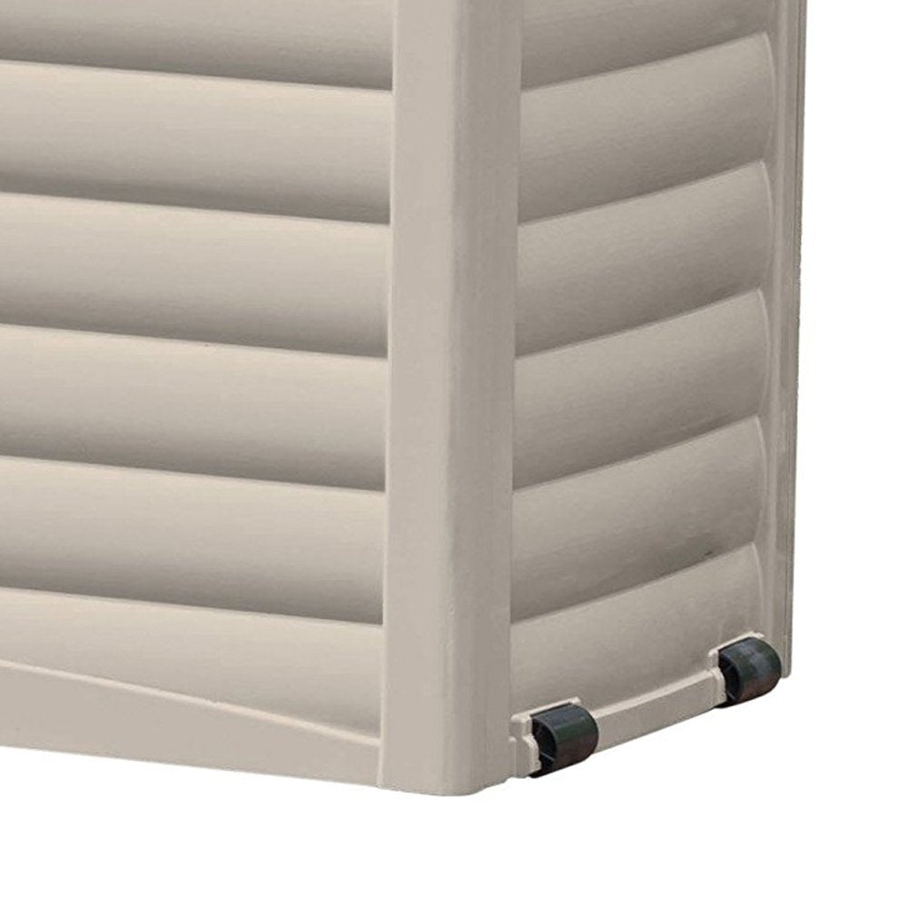 Suncast DB8300 83 Gallon Resin Outdoor Patio Storage Deck Box, Taupe (2 Pack)