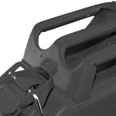 Wavian 3024 2.6 Gallon 9.8 Liter Steel Jerry Can with Spout, Black
