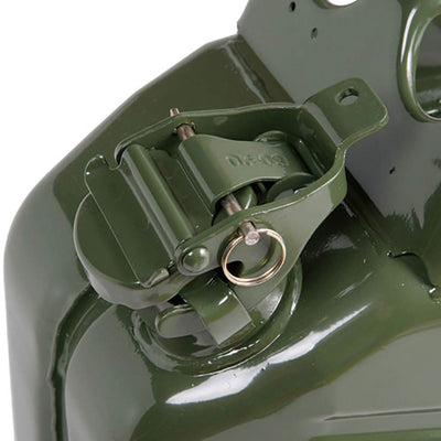 Wavian 1.3 Gallon 5 Liter Steel Jerry Can with Spout, Green (Used)