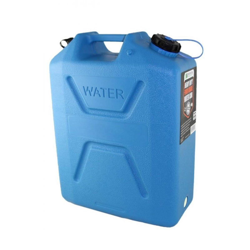 Wavian USA 5 Gallon Plastic Water Jug Can with Easy Pour Spout, Blue (Open Box)