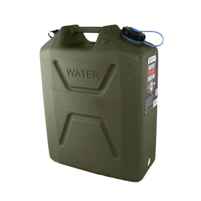 Wavian USA 5 Gal Plastic Water Jug, Green w/ 5 Gal 20L Jerry Can Mounting System - VMInnovations
