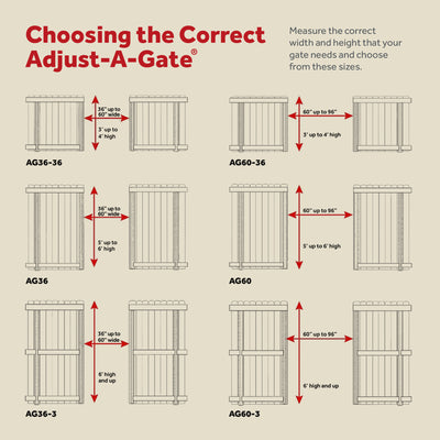 Adjust-A-Gate Gate Building Kit, 60-96" Wide Up To 4' High(Open Box) (2 Pack) - VMInnovations