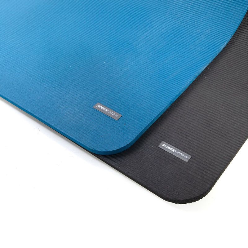 Power Systems Yoga Studio & Gym Workout Exercise Fitness Mat, Jet Black (Used)