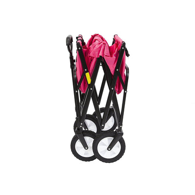 Mac Sports Collapsible Folding Outdoor Garden Utility Wagon Cart, Pink (Used) - VMInnovations