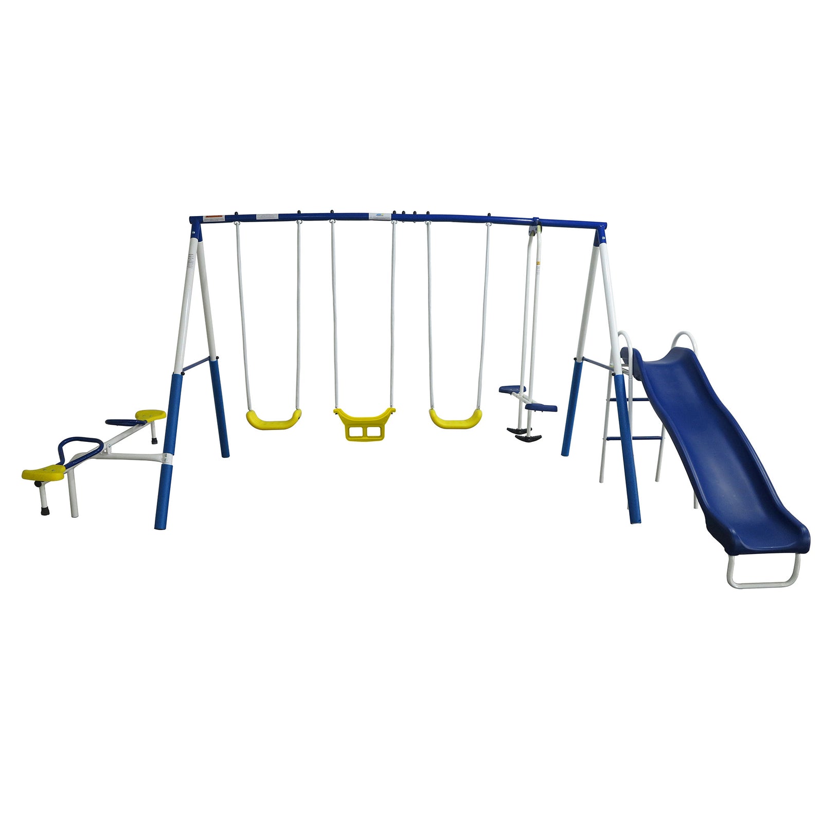 XDP Recreation Playground Galore Outdoor Swing Set with Glider, 3 Swings & Slide - VMInnovations
