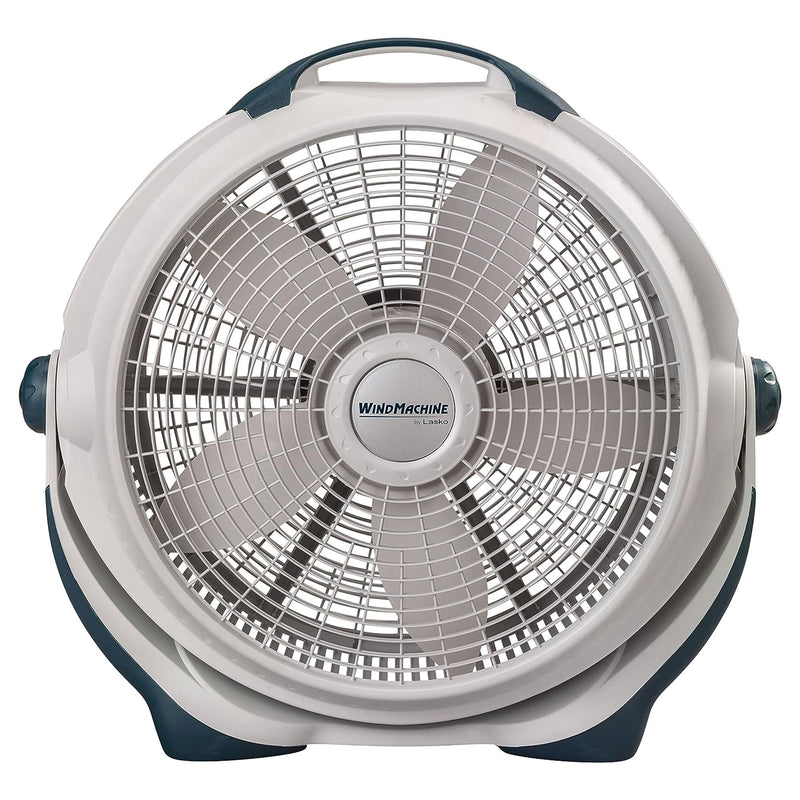 Lasko Wind Machine 3300 20 Inch 3 Speed Cooling Pivoting Head Floor Fan, Gray