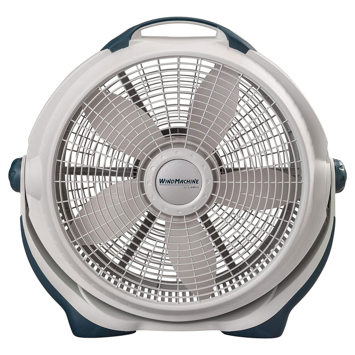 Lasko Wind Machine 20 Inch 3 Speed Cooling Pivoting Head Floor Fan, Gray (Used)