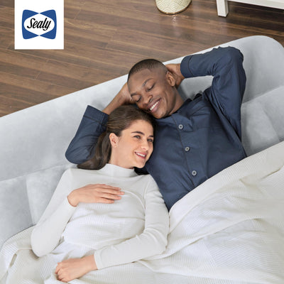 Sealy 16 Inch Inflatable Mattress Queen Airbed w/ Built-In AC Air Pump (Used) - VMInnovations