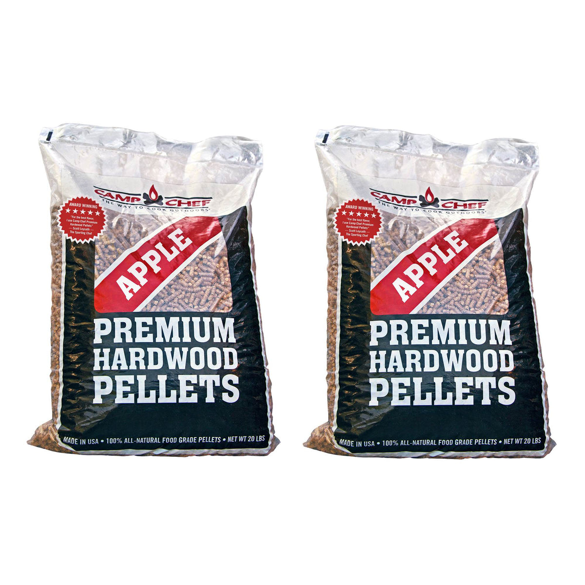 Camp Chef Smoker Grill Premium Orchard Apple Hardwood Pellets, 20 lbs (2 Pack)