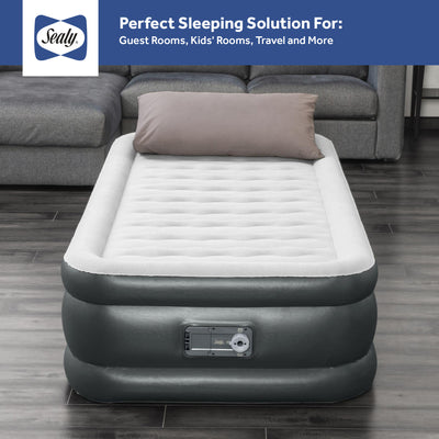 Sealy Tritech 18 Inch Inflatable Mattress Twin Airbed w/ Built-In Pump (Used)