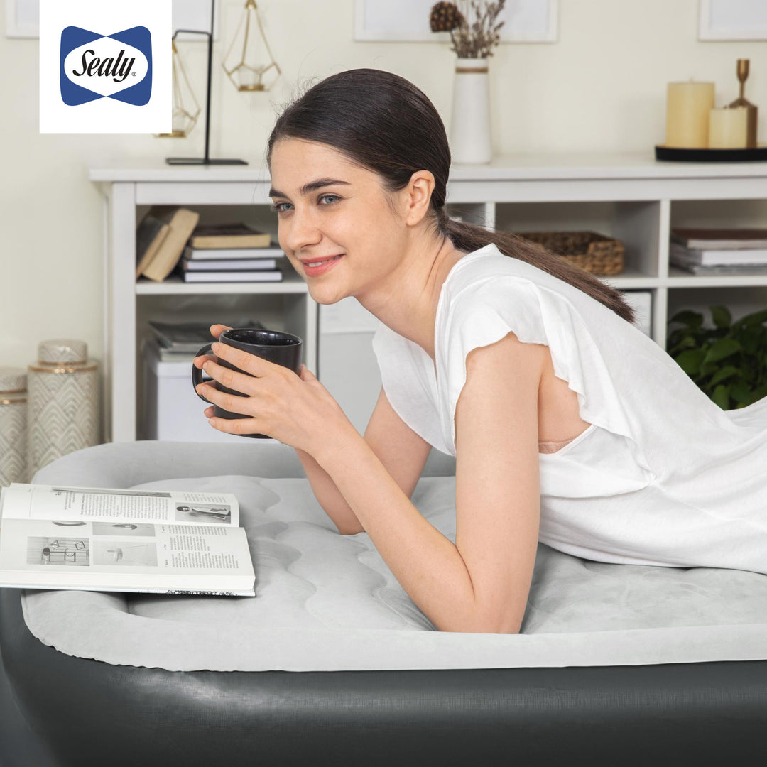 Sealy Tritech Twin 20" Air Mattress Bed 2 Person with Built-In AC Pump, 2 Pack