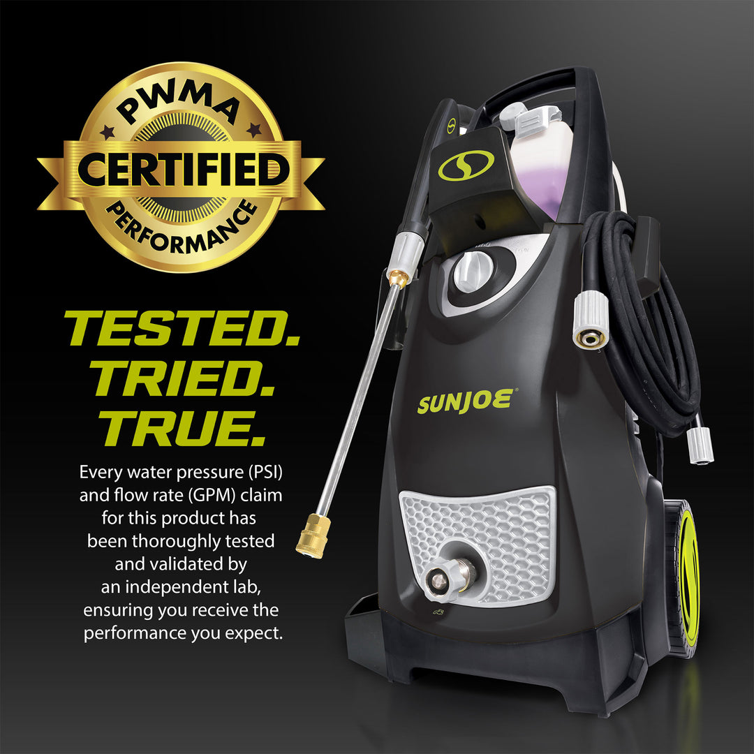 Sun Joe Electric Pressure Washer, Portable Power Washer with Wheels (Open Box)