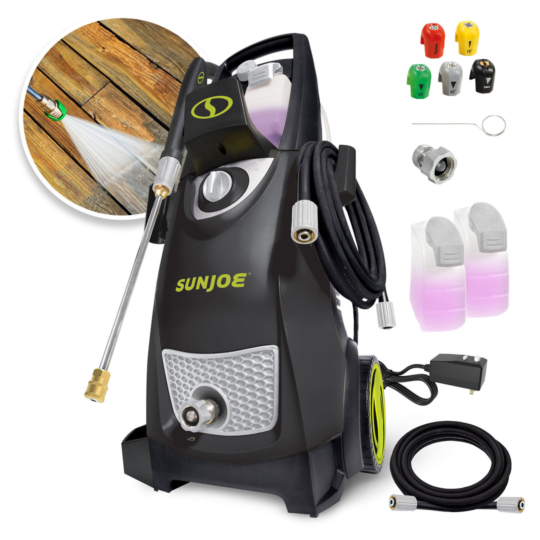 Sun Joe Electric Pressure Washer, Portable Power Washer with Wheels (Open Box)