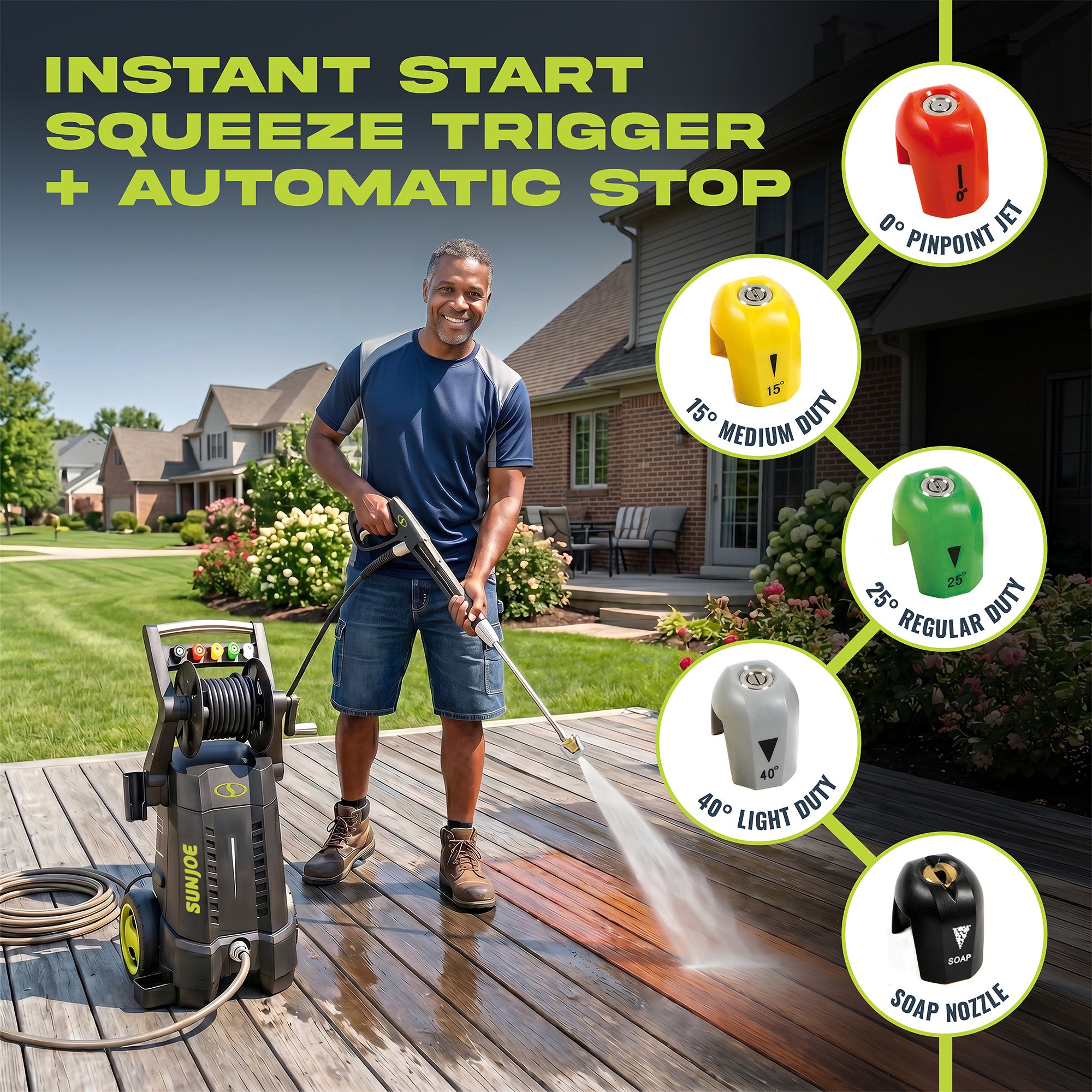 Sun Joe Electric Pressure Washer, Portable Power Washer, SPX300, PWMA Certified