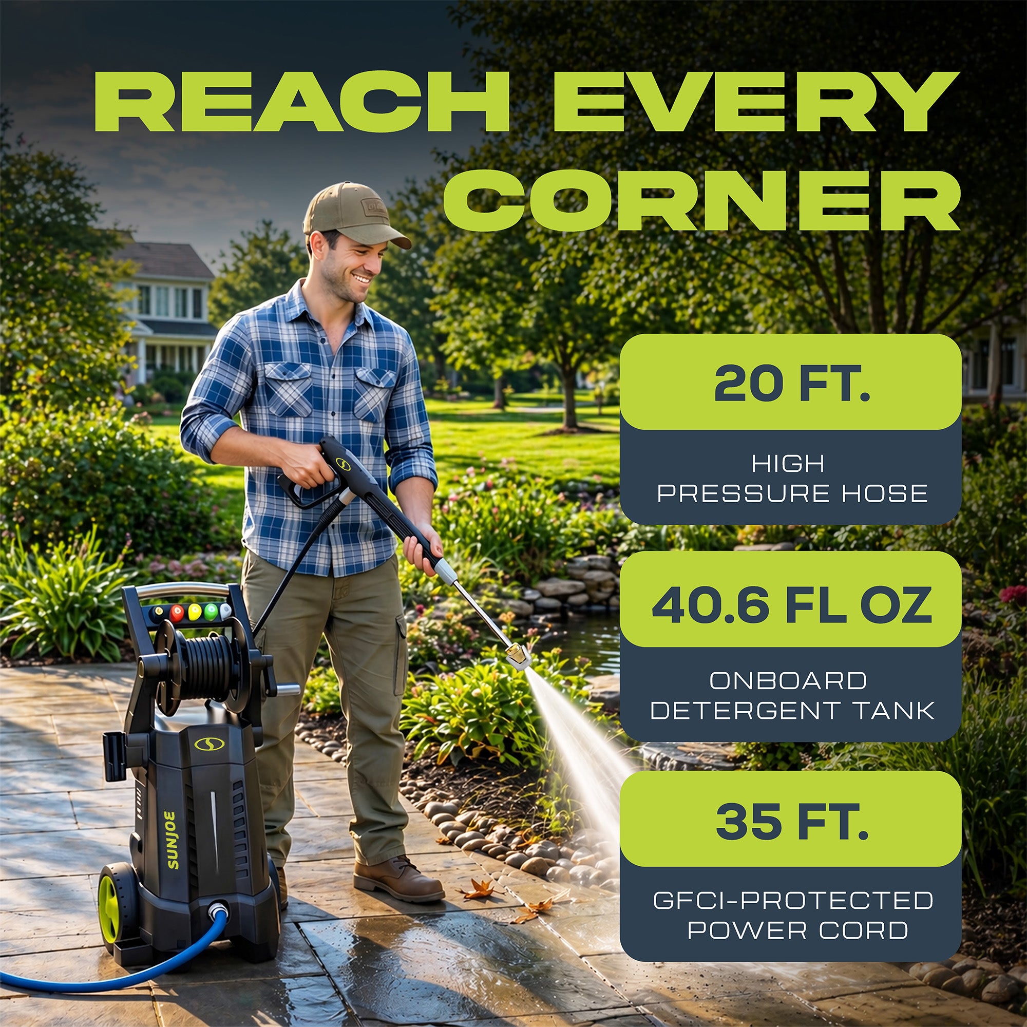 Sun Joe Electric Pressure Washer, Portable Power Washer, SPX300, PWMA Certified