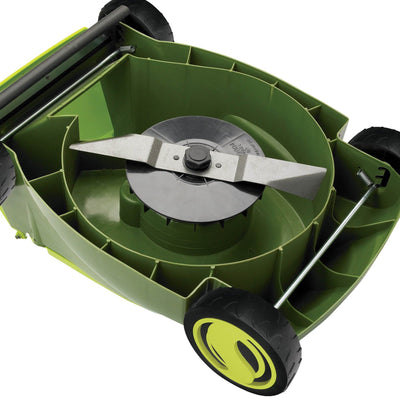 Sun Joe 14" 12 Amp Home Electric Corded Push Behind Lawn Mower, Green (Open Box)