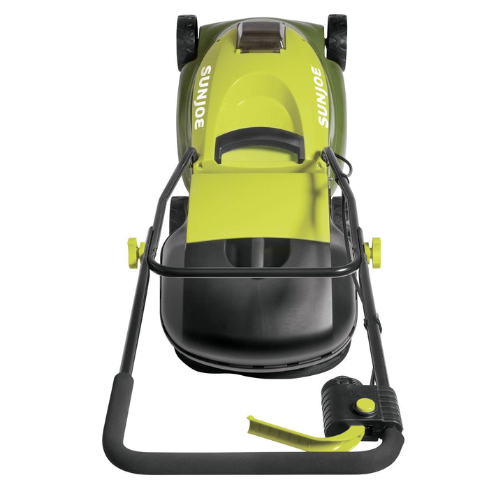 Sun Joe 28V Cordless Electric 14 Inch Push Behind Lawn Mower, Green (Open Box)