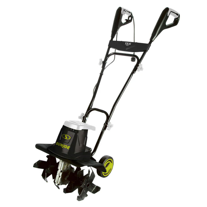 Sun Joe Electric Garden Tiller Cultivator, Steel Tines, 13.5 Amp, 16 Inch, Black