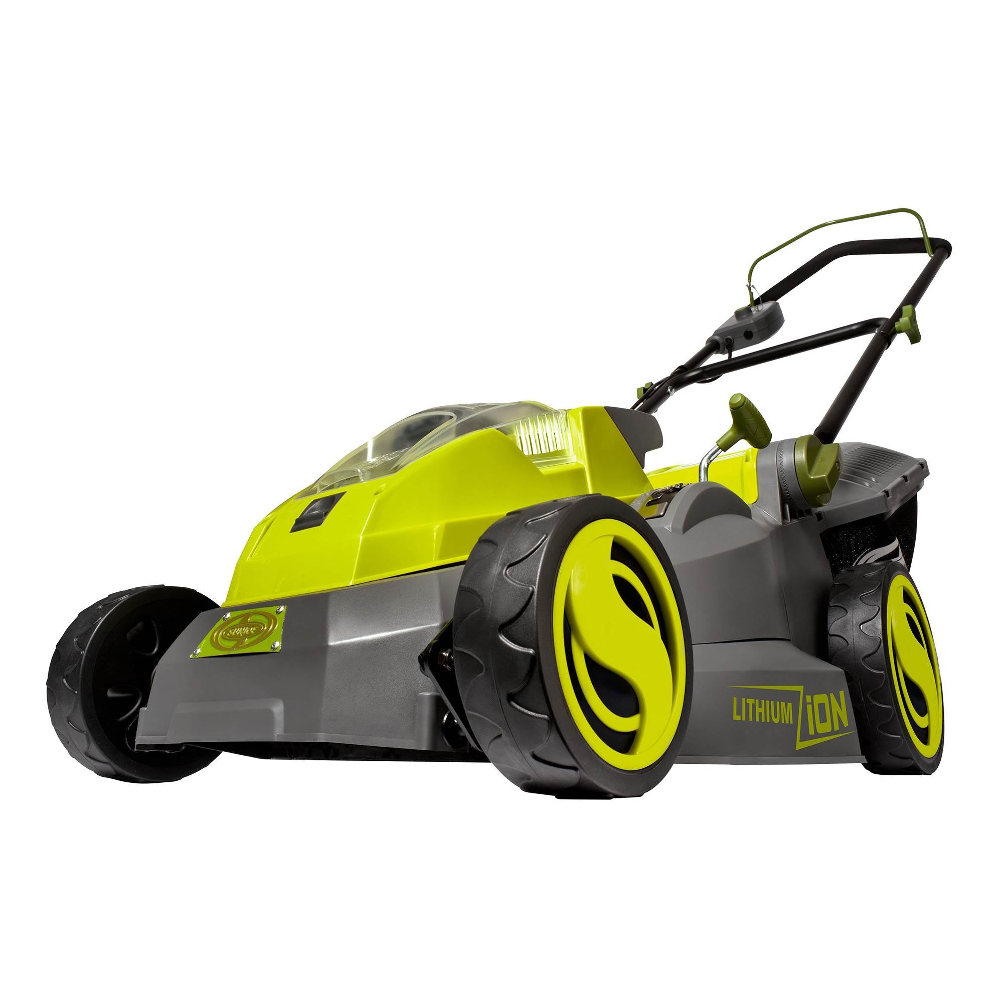 Sun Joe ION16LM iON 40V 4.0 Ah Cordless 16 Inch Push Behind Lawn Mower, Green