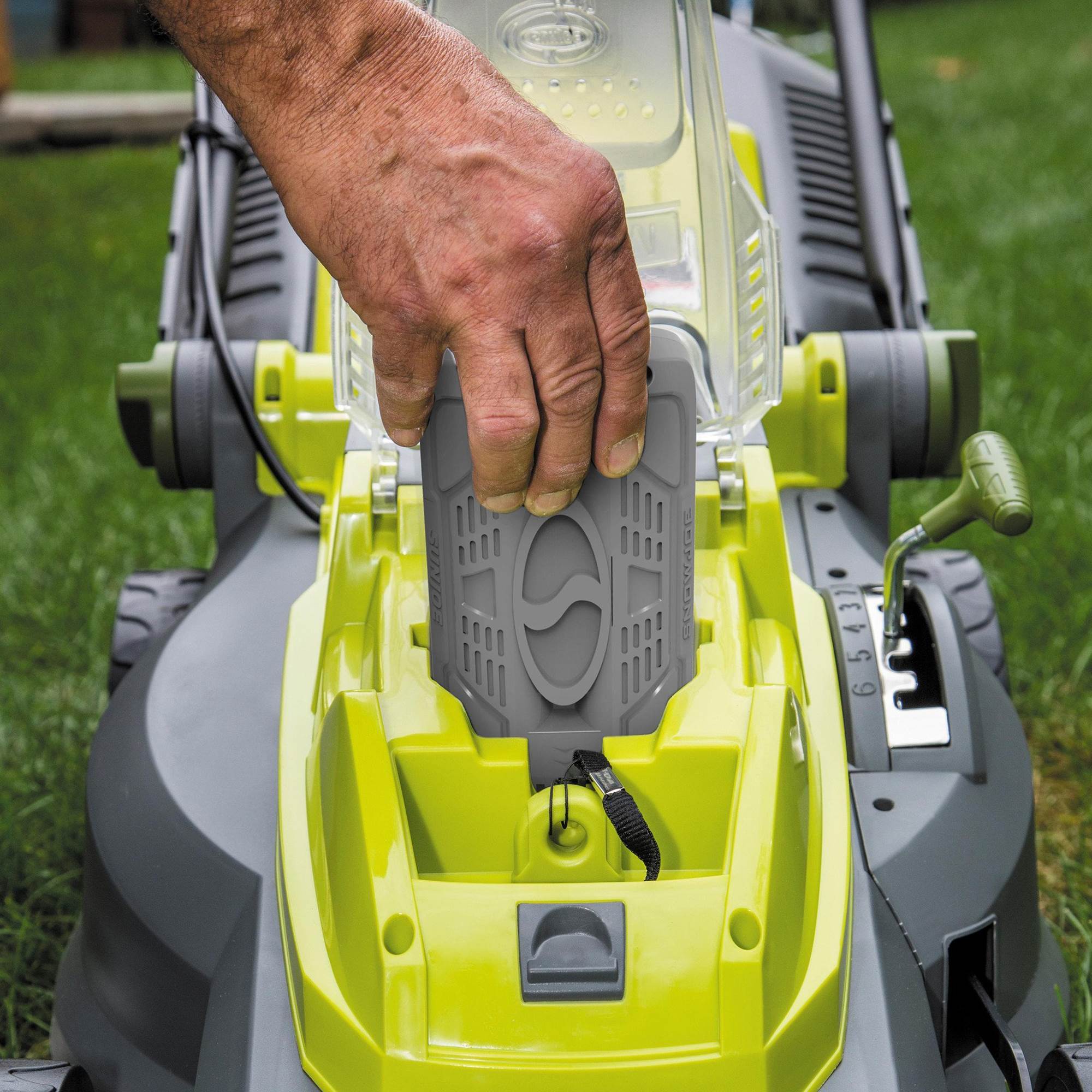 Sun Joe ION16LM iON 40V 4.0 Ah Cordless 16 Inch Push Behind Lawn Mower, Green