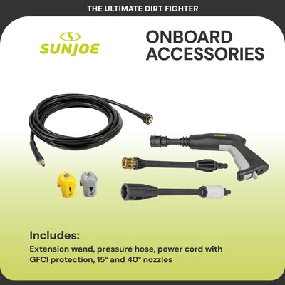 Sun Joe 11.5-Amp 1450 PSI 1.45 GPM Electric Pressure Washer, Green (Open Box) - VMInnovations