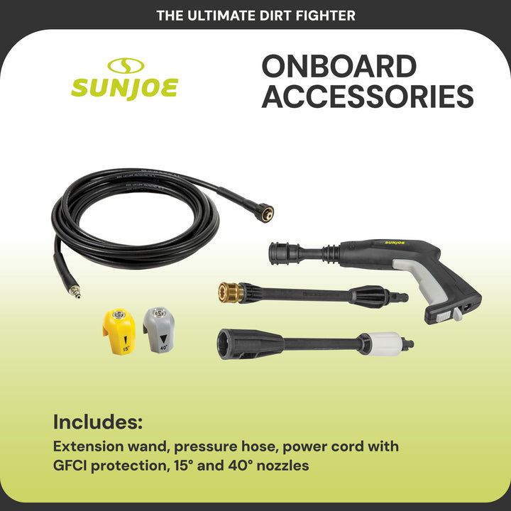 Sun Joe Electric Water Pressure Washer, Portable Washer, SPX1000, PWMA Certified