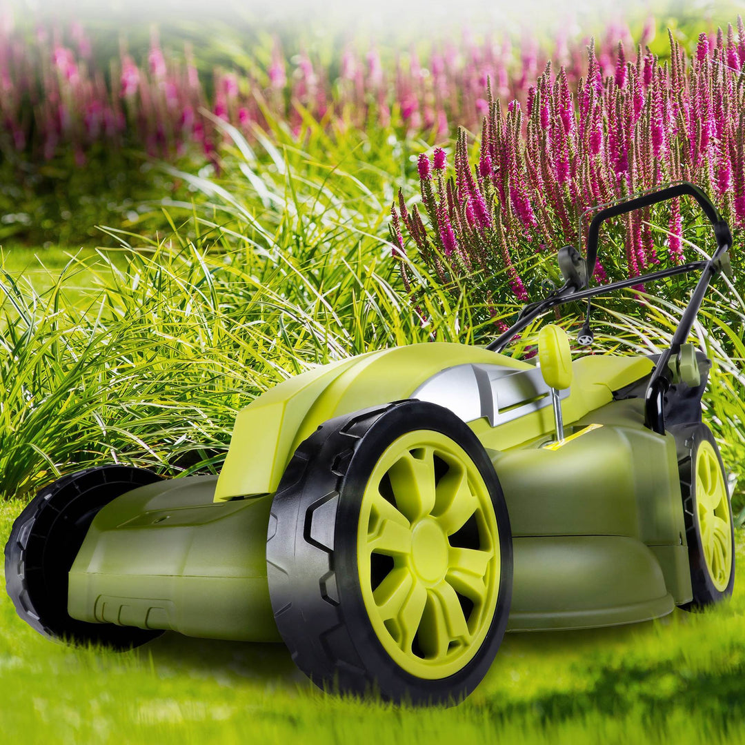 Sun Joe 17" 13 Amp Electric Corded Push Lawn Mower and Mulcher, Green (Open Box)
