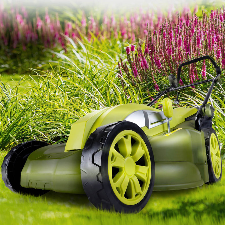 Sun Joe 17" 13 Amp Electric Corded Push Lawn Mower and Mulcher, Green (Open Box)