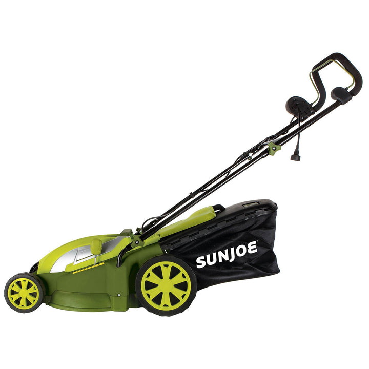 Sun Joe 17" 13 Amp Electric Corded Push Lawn Mower and Mulcher, Green (Open Box)