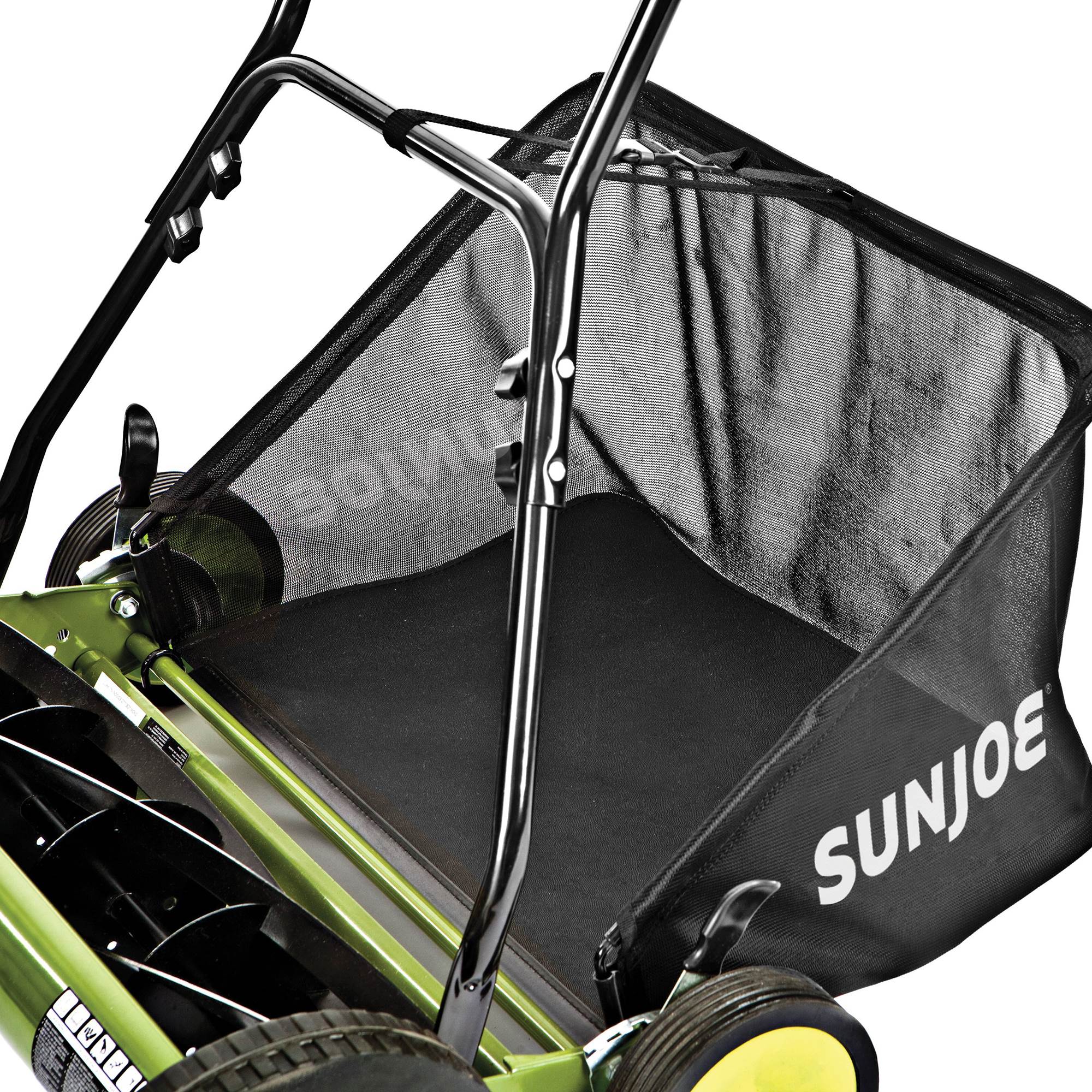 Sun Joe Manual Reel 18" Push Behind Lawn Mower w/ Grass Catcher, Green (Used) - VMInnovations