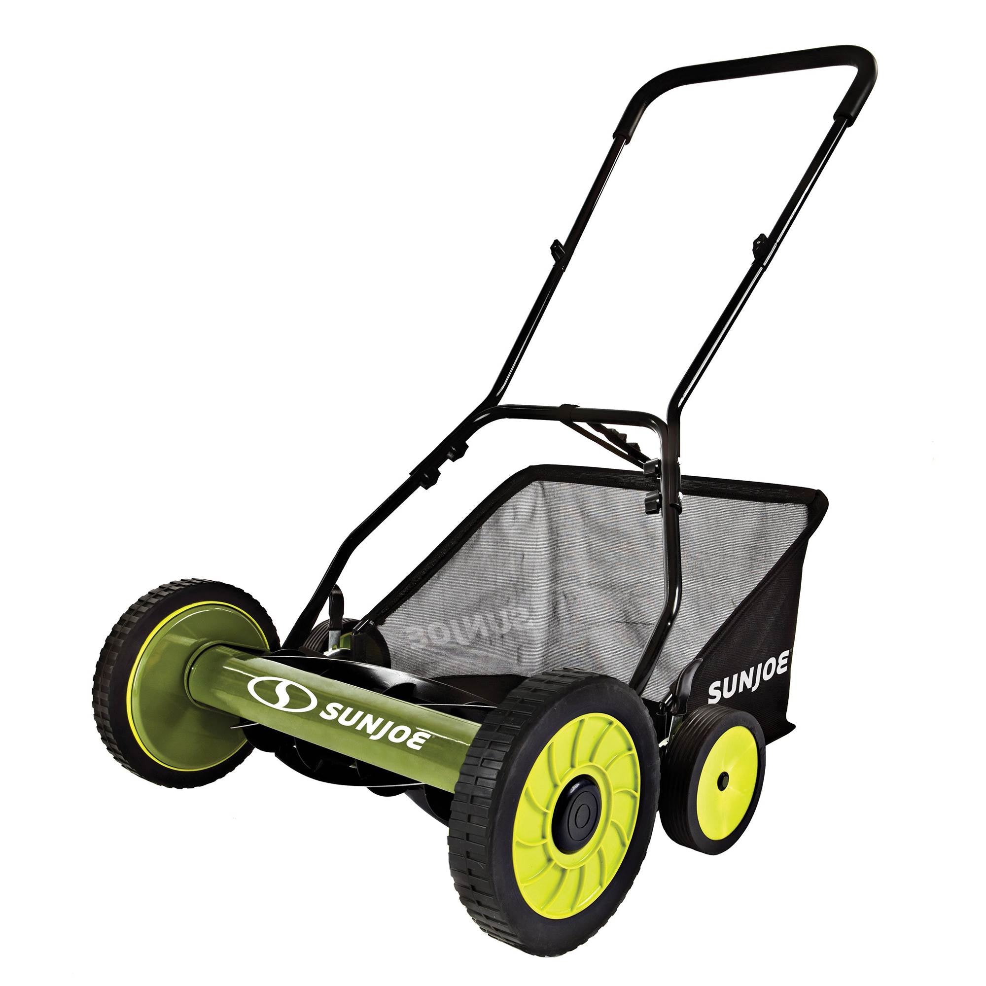 Sun Joe MJ501M Manual Reel 18" Lawn Mower w/ Grass Catcher, Green (For Parts) - VMInnovations