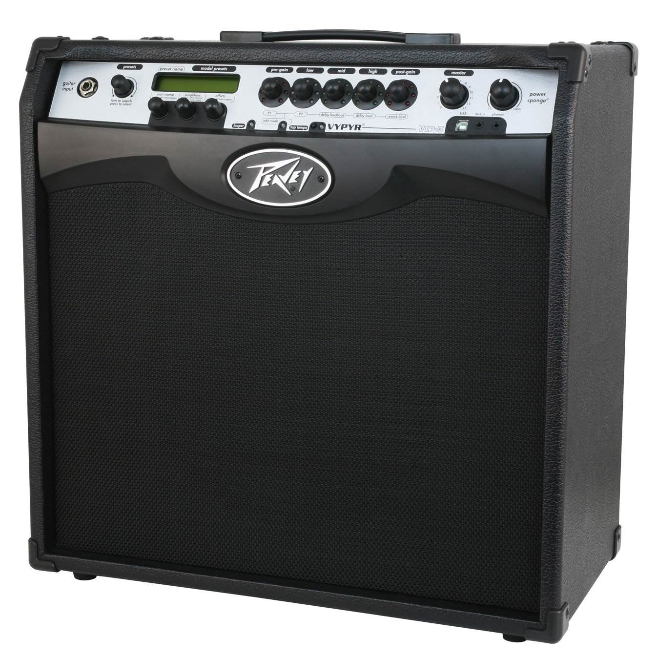 Peavey Vypyr VIP Guitar/Bass 100W 12" Amplifier + 2 Cables + Expression Pedal
