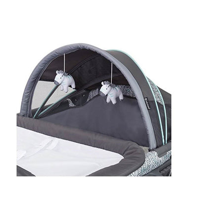Baby Trend Compact Deluxe II Baby Nursery Center Crib with Canopy Toy Bar (Used)