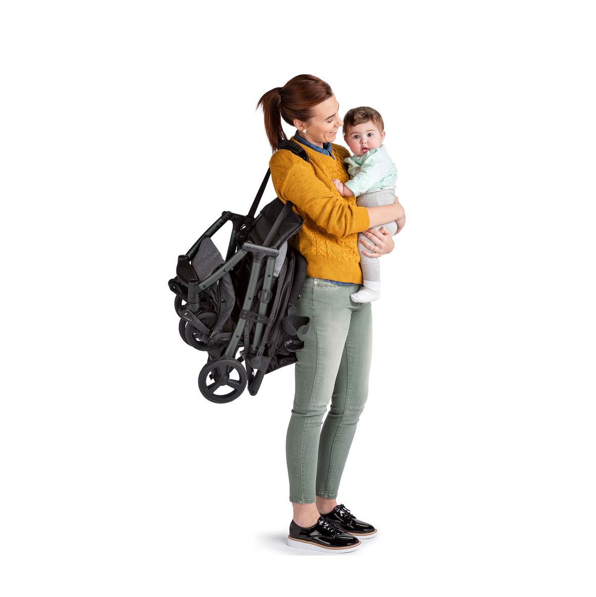 Summer Infant 3Dpac CS+ Compact Fold Lightweight Car Seat Compatible Stroller