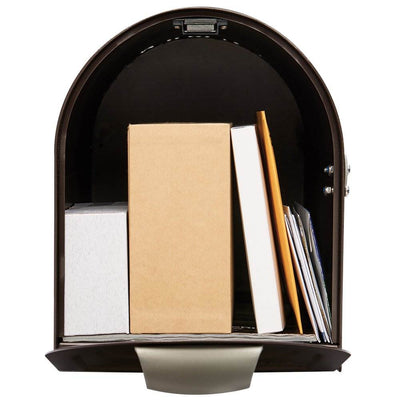 Gibraltar Mailboxes Northpointe Steel Large Post Mount Mailbox, Bronze(Open Box)